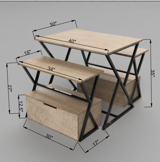 Nirvana Nesting Table | Garment System